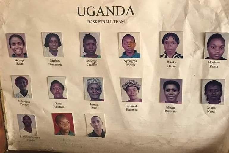 Copy of A poster showing Uganda&#x27;s BasketBall team in 1985, which Ms Kabenge was part of