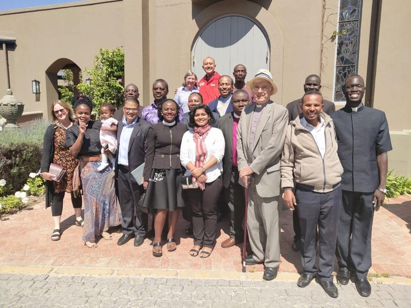 Copy of Rev. Dr. Lydia Nsaale Kitayimbwa (5th Left) with PhD fellows at Stellenbosch University.