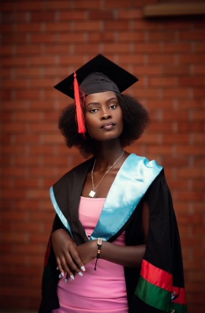 Joyce Mollan on her graduation day