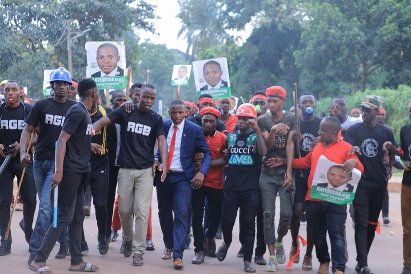 Julius Kateregga during his campaigns to become Guild President