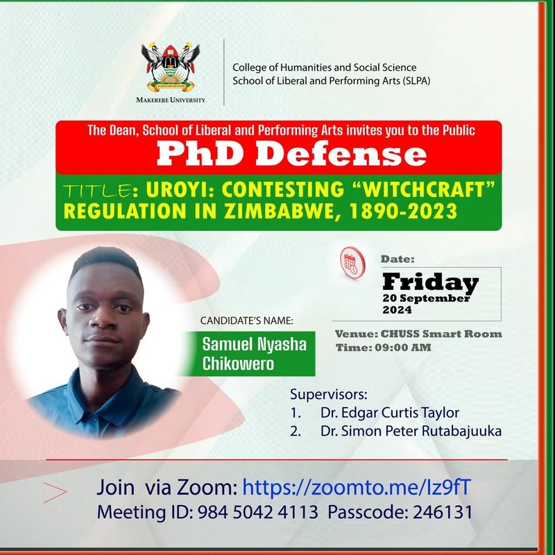 Makerere-Student-Defends-PhD-on-Witchcraft-Regulation-in-Zimbabwe