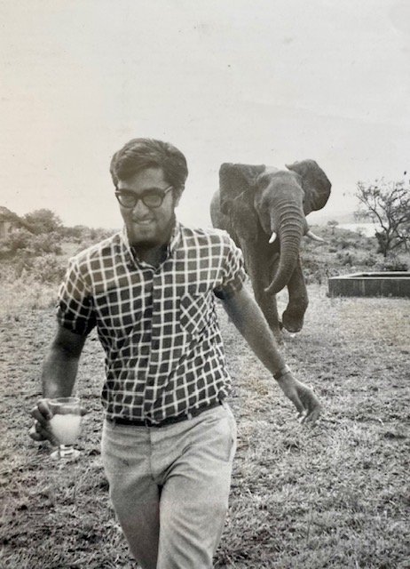 Yusuf Maintaining a safe Distance at Murchison Falls 1968